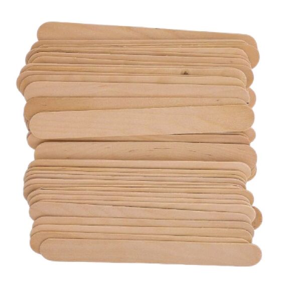 200pcs Large Wax Waxing Wooden Stick, Hair Removal Sticks Applicator, 6"X3/4" - Picture 1 of 3